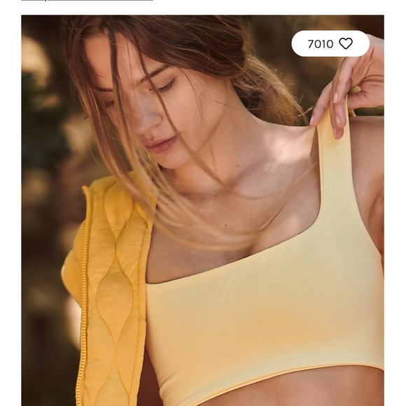 NWOT Free People Don't Be Square Bra in Lemon Cake (light yellow) Size XS/S - Picture 5 of 6